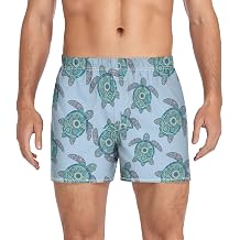 SUABO Men's Boxer Shorts Colorful Turtle Men's Underwear Boxer Briefs Soft Boxers for Dad