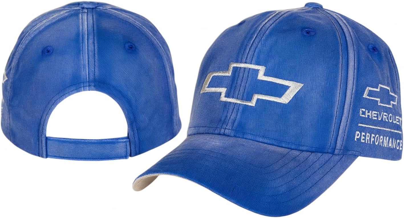 Chevrolet Bowtie Performance Blue Hat - Twill Cap w/Adjustable Closure