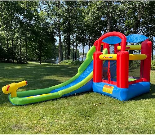 Miniatura 7 de Estación de juegos, casa y tobogán de agua inflables, mojado o húmedo