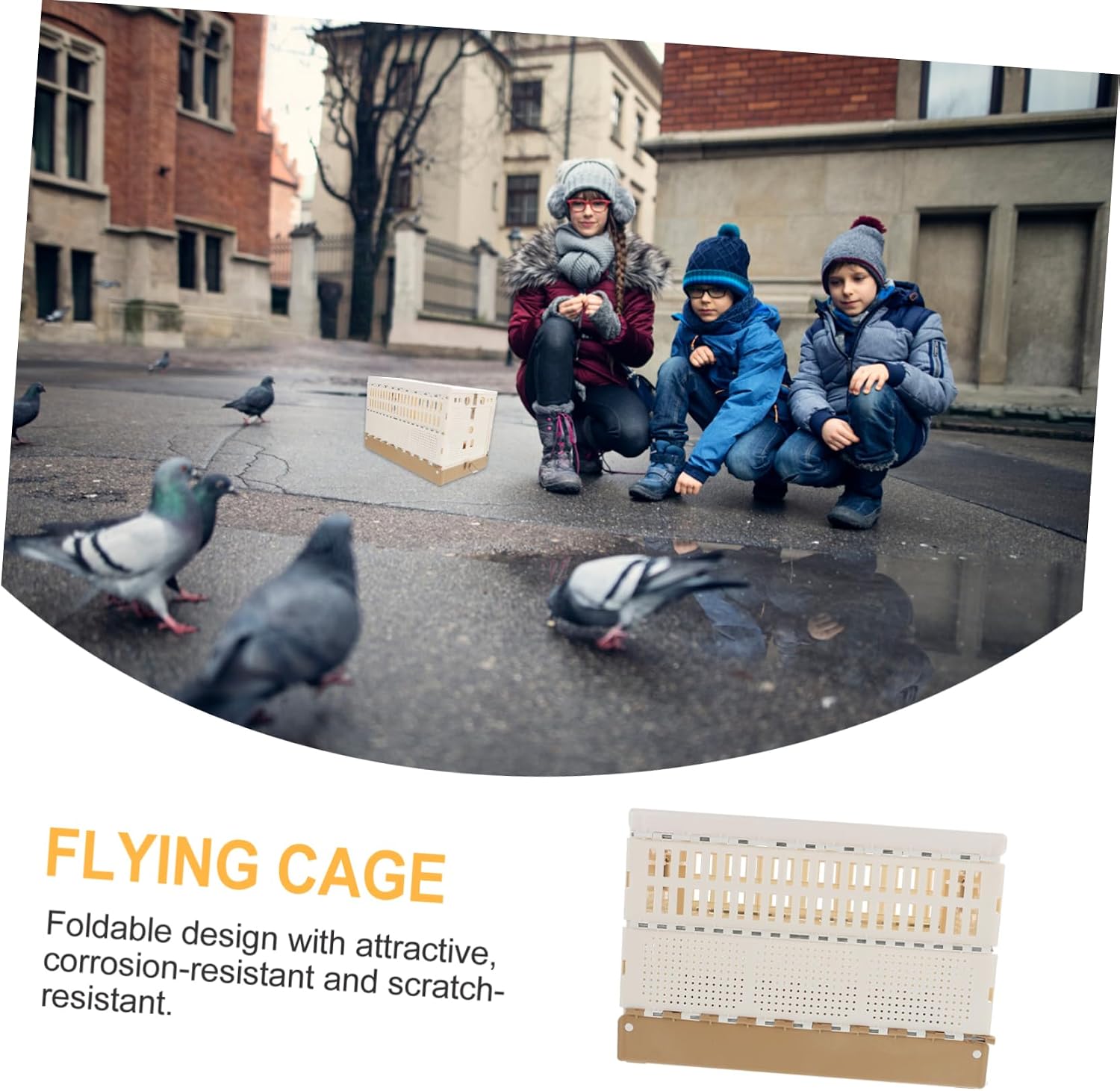 YARNOW Foldable Portable Pigeon Cage Kit for Travel and Training Breathable Abs Design Easy Assembly with Smooth Edges Compact for Outdoor Use
