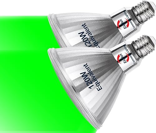 Miniatura 10 de Explux - Bombillas LED PAR38 de alta intensidad equivalente a 200 W, vidrio completo, resistente a la intemperie y antienvejecimiento, regulable,