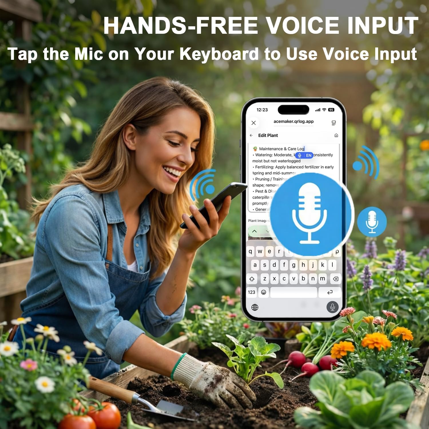 QR Plant Labels, Scan-to-Record Plant Care Tracker & Garden Journal, 304 Stainless Steel Outdoor Waterproof Tags Markers for Seeds and Herbs, 20 pcs