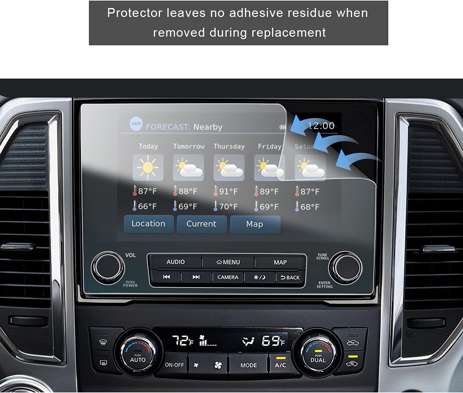 LFOTPP Car Navigation Screen Protector for 2020+ N issan Titan 8 Inch Auto Accessories Car Infotainment Stereo Display Center Touchscreen Protective Film