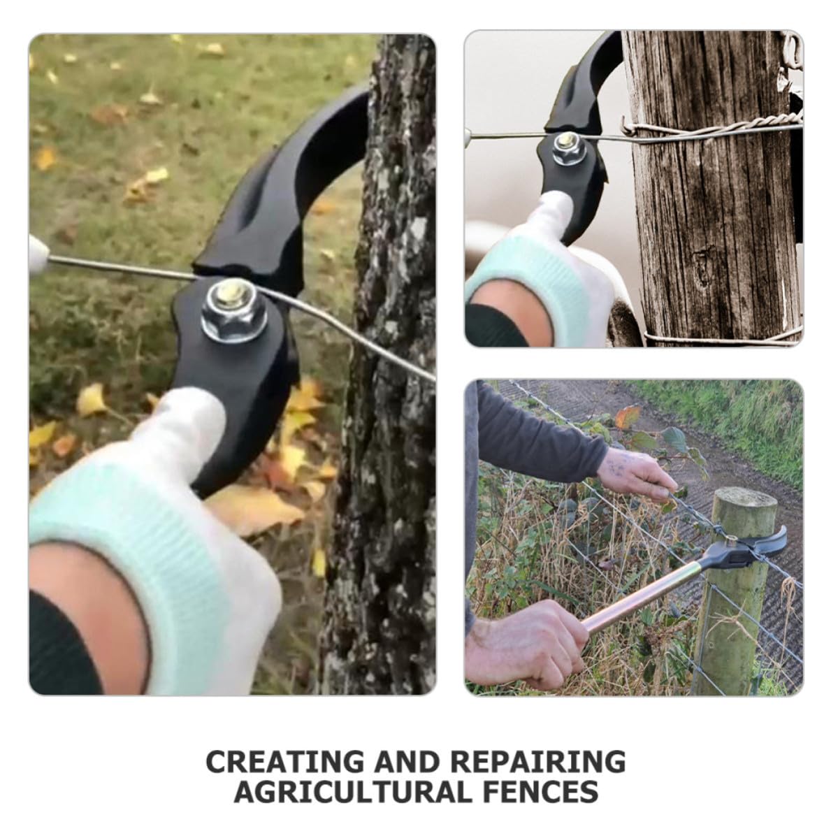 Drahtspanner Einfacher Zaunspanner mit Langem Griff für Gartenzäune aus Stahl Zeitsparendes Gartenhandwerkzeug für Stacheldraht und Gartendraht für Landwirtschaftliche Zäune