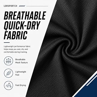 Men’s Running Shorts Quick Dry Athletic Gym Shorts Lightweight Breathable Workout Training Marathon Sports Shorts with Side Pockets and Towel Loop