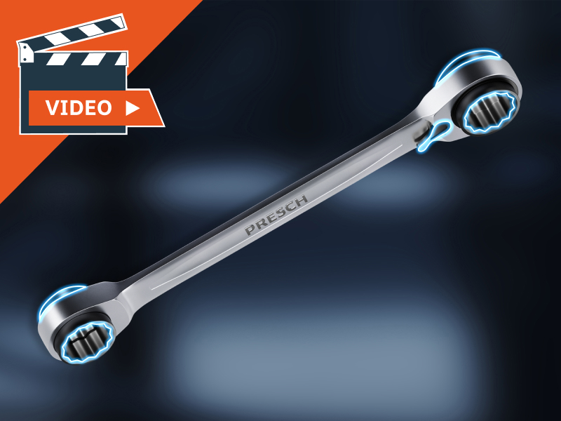 Gadpiparty Ratschenschlüssel 10 Mm – Flexibler Kopf, Doppelseitig, Vanadium-Stahl, Länge 155 Mm