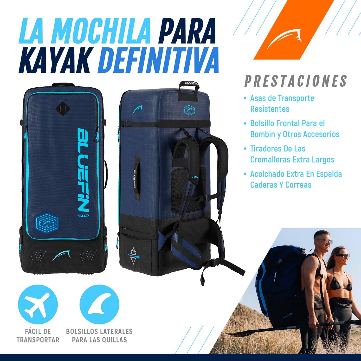 Kayak Hinchable Scout de Bluefin, Kayak Hinchable de 1 Plaza, Canoa Hinchable Alternativa