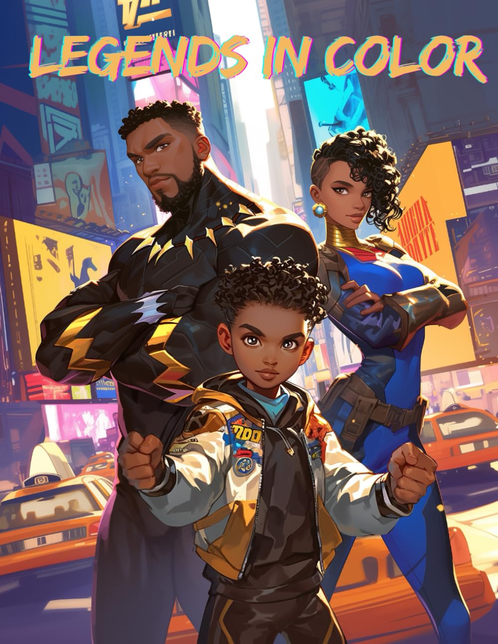 Legends in Color: A Black Superhero & Career Role Model Coloring Book: Celebrating Melanin, Superpowers, and Black Excellence in Every Shade