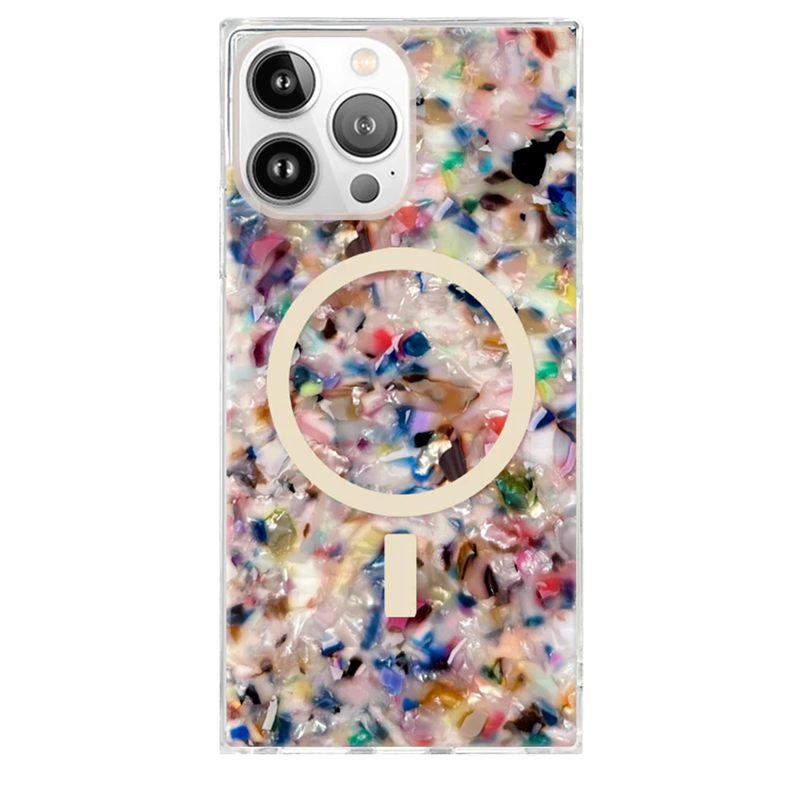 虹色 iPhone 16 Pro Max ケース | 虹色仕上げ、カラフルなバンパー