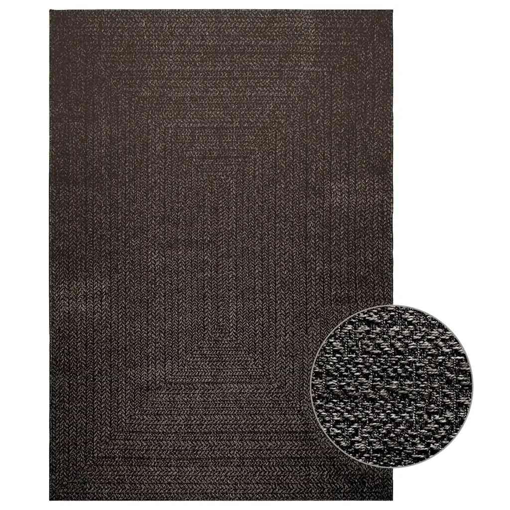 Teppich ZIZUR Anthrazit 160x230cm Jute-Optik Indoor und Outdoor,5.48kg,4010336