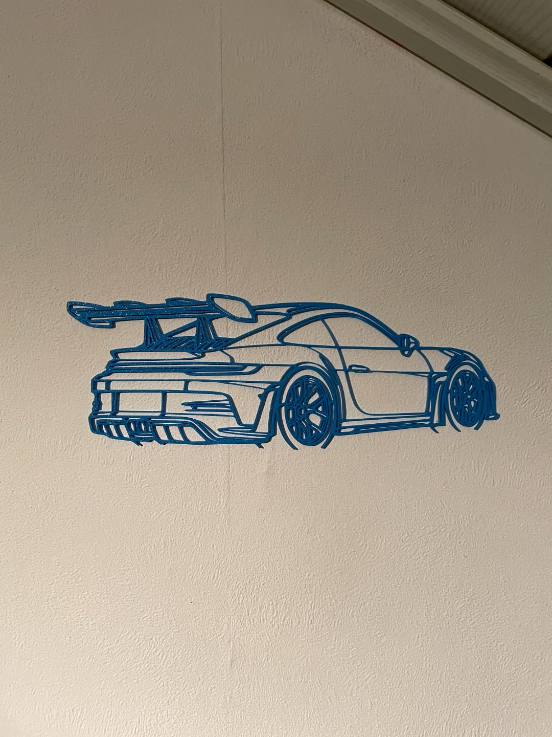 Beoals Sports Car 3D printed plastic Wall Art, Modern Racing Car Design, Black Plastic Wire Decor 1