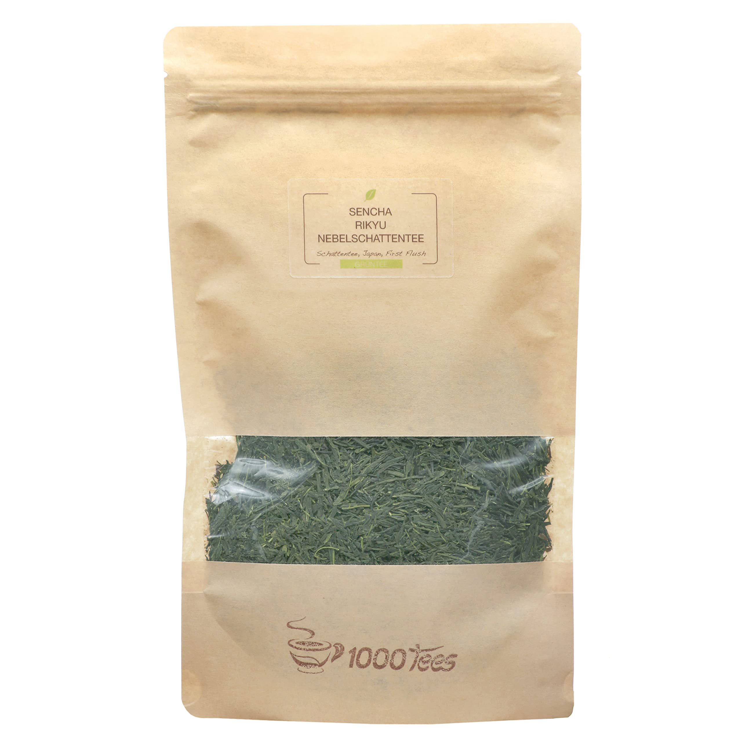 Grüntee Sencha Rikyu Nebelschattentee First Flush aus Japan, grasig/nori, mild, frisch abgefüllt