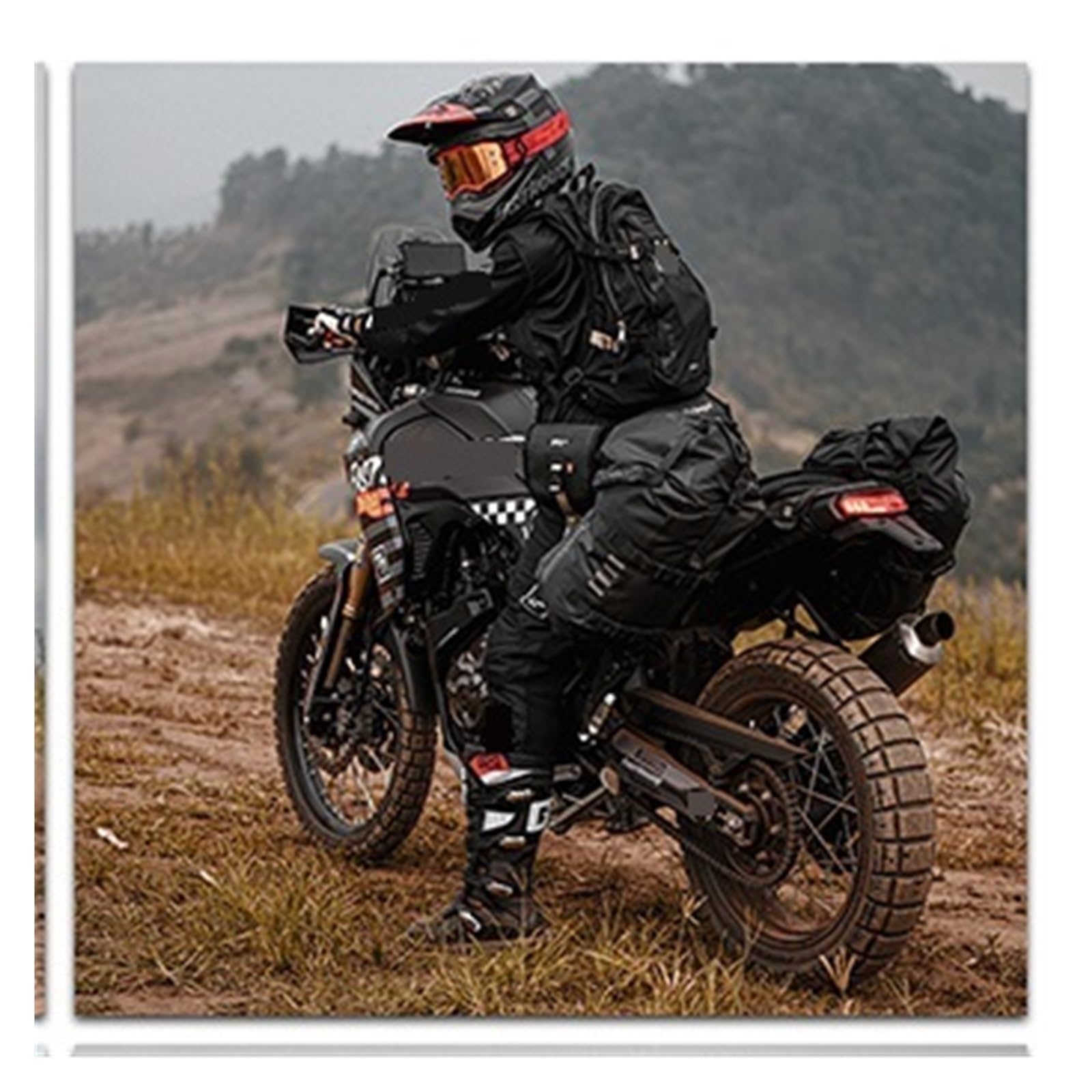 Boczna torba podróżna podsiodłowa motocykla 18L Wodoodporna uniwersalna torba podróżna do przechowywania bagażu motocyklowego 2 szt