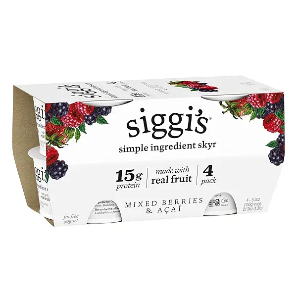 Siggi's Mixed Berries & Acai Non Fat Yogurt 4 Pack, 21.2 OZ 4