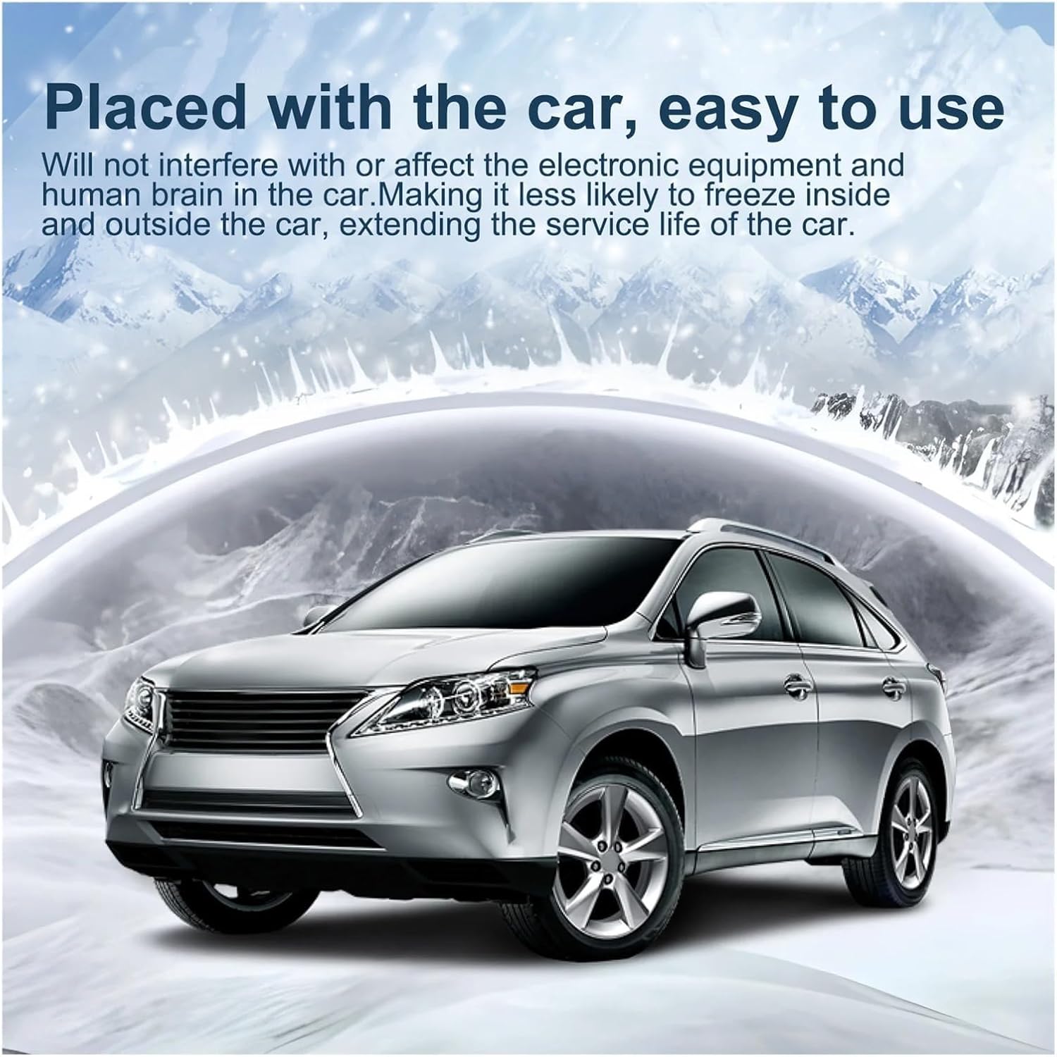 Solar Powered Car Deicer, Electromagnetic Windshield Ice Melter for Winter Vehicle Maintenance