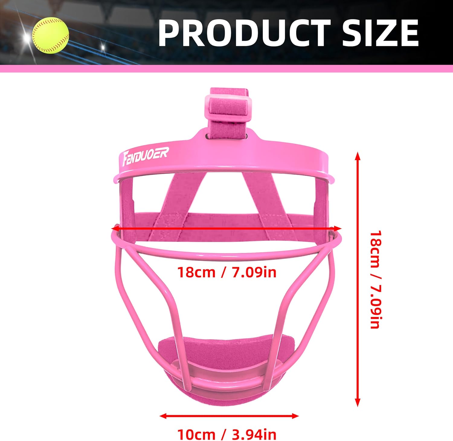 Softball Face Mask, Comfortable, Safe and Durable Face Guards Fits Youth & Adult, Protective Softball Fielder's Mask