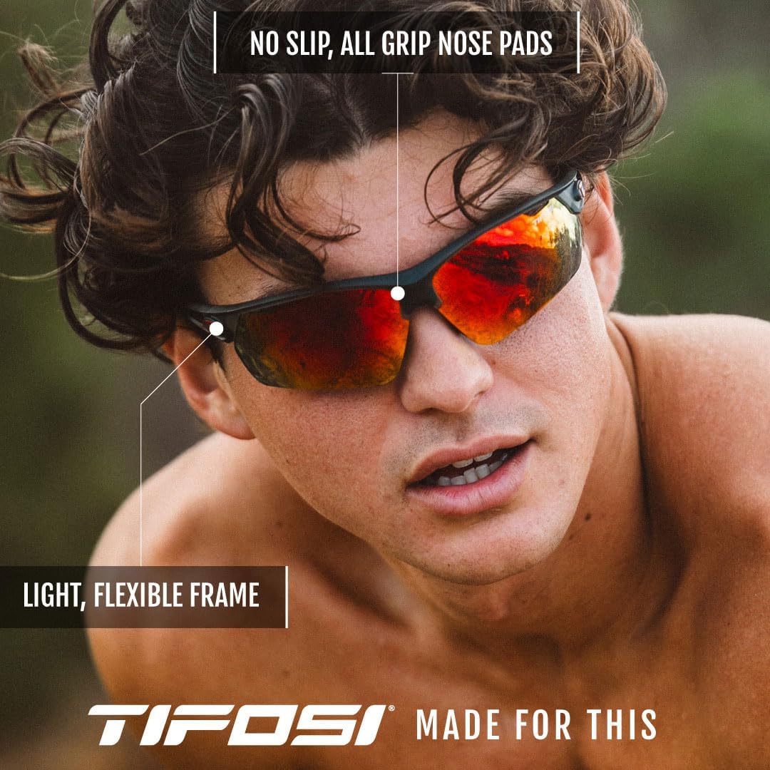Tifosi Optics Navar FC Full Coverage Sport Sunglasses - Ideal For Golf, Pickleball, Running & Tennis. Vented Lenses