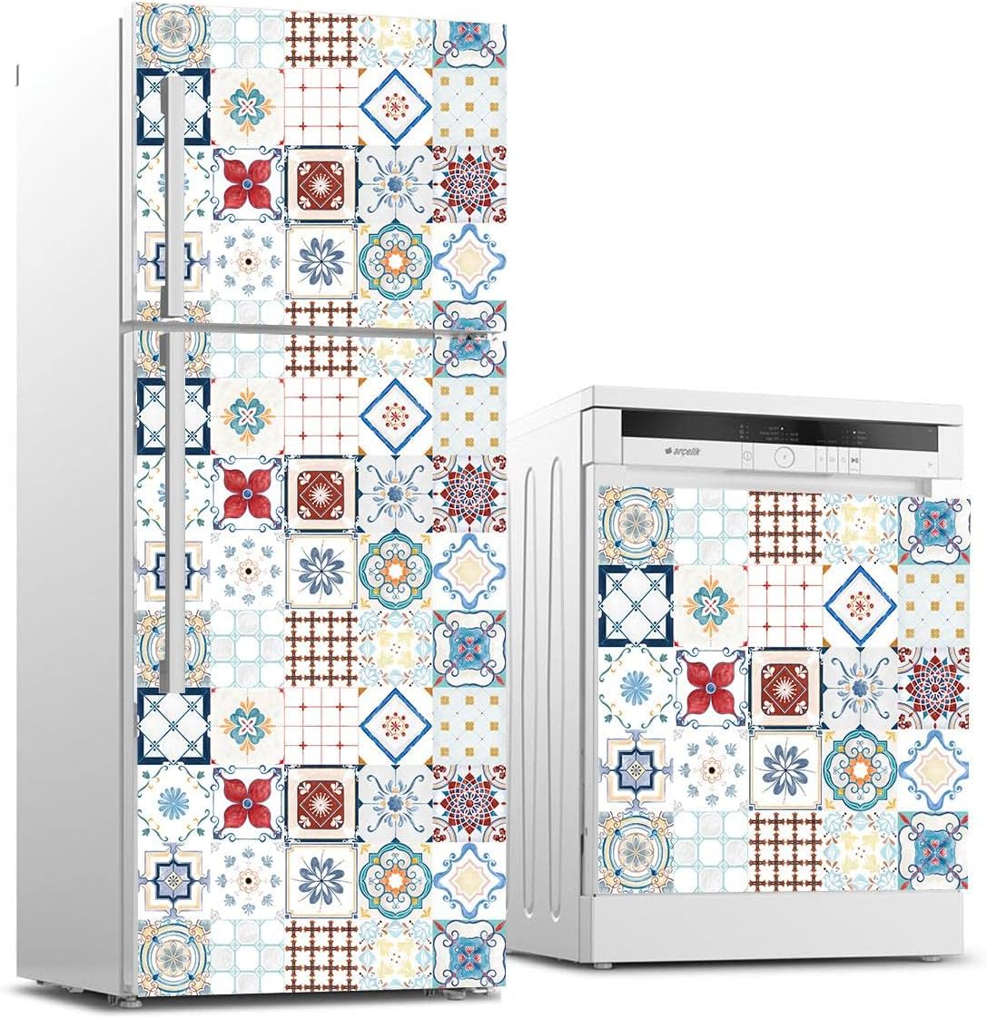 Buzdolabı ve Bulaşık Makinası Beyaz Eşya Sticker Kaplama Fayans Desen