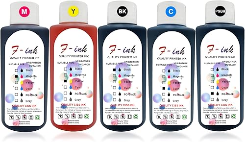 Miniatura 2 de Fink Cartuchos de tinta recargables y 5 botellas de tinta de repuesto para Canon PGI-250XL CLI-251XL, funciona con PIXMA MX922 MG7520 MG5520 MG5420