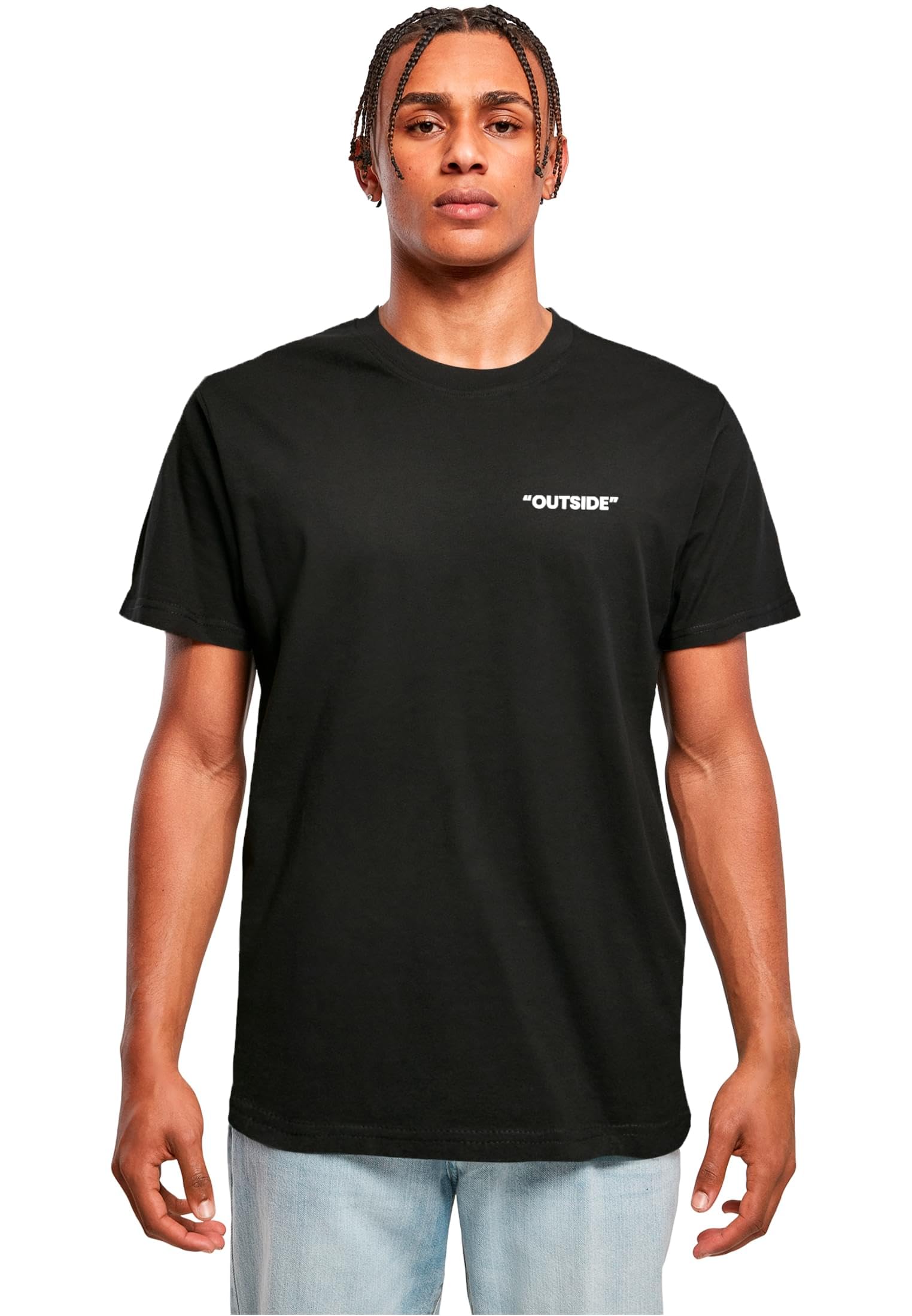 Mister Tee Men's Outside Tee, Black, XS
