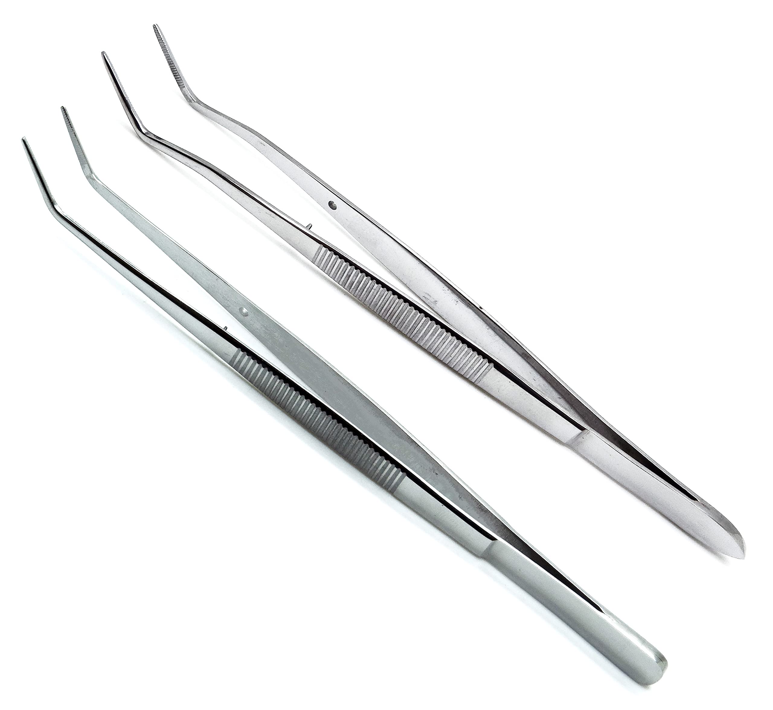 2 Pcs Dental Tweezer College and Foil/Meriam Serrated Beak Dressing Pliers Cotton Surgical Forcep Diagnostic Instruments