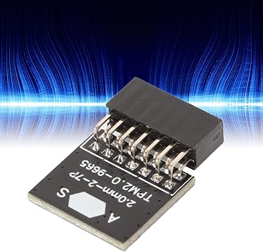 TPM 2.0 Module 14 Pin 2x7P Security Board, Compatible with ASUS Motherboards Supports DDR3 DDR4 for Windows 11