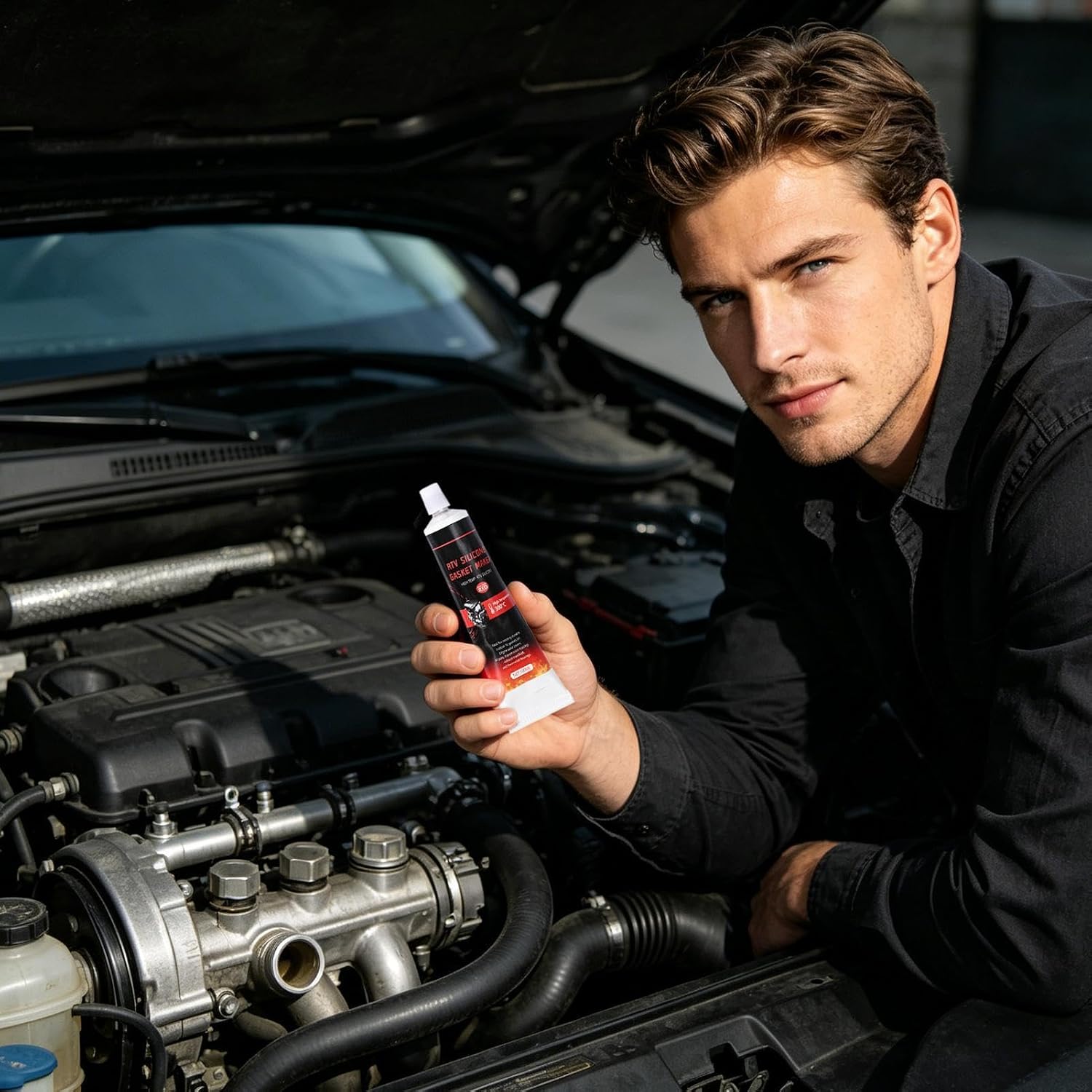 Gasket Sealer Red Silicone Repair Adhesive
