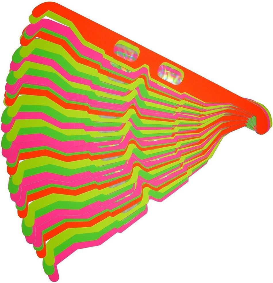 Crystalove Neon Prism Diffraction Rainbow Fireworks Glasses for Laser Show Raves