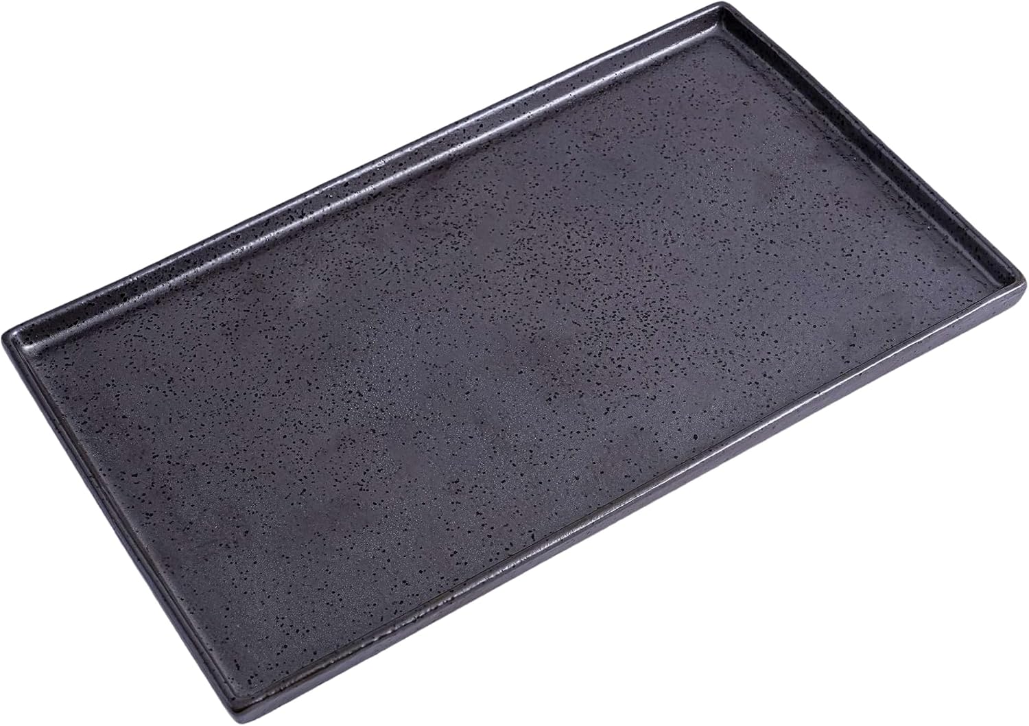 14" Ceramic Rectangle Platter - Long Serving Trays for Sushi, Pasta, Chips, Appetizer, Cake - Rectangular Plates - for Party, Restaurant, Banquet (8Pack, Pink Sakura)