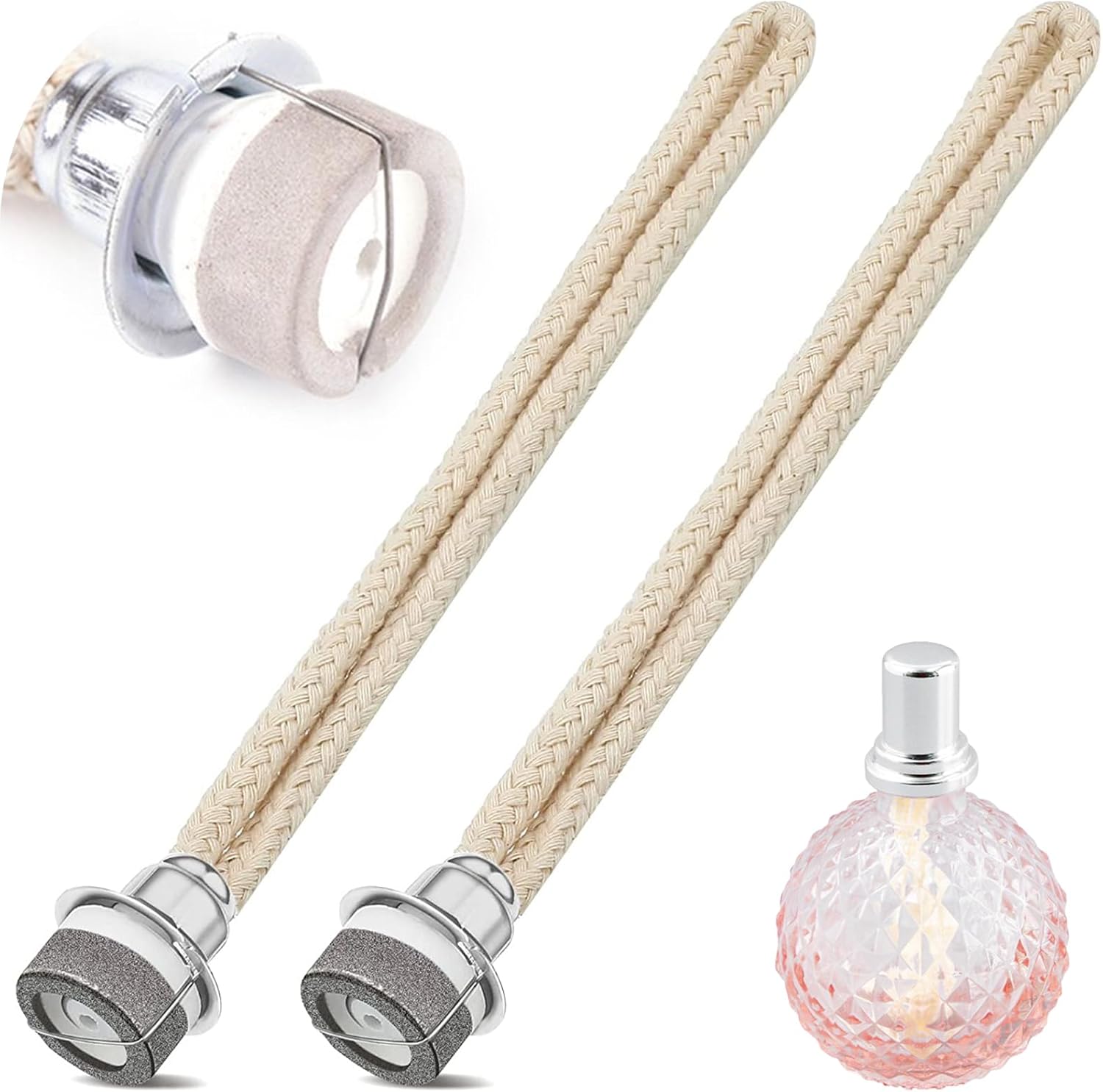 idudu Pack of 2 Oil Burner Wick with Catalytic Burner, Oil Lamps Wick