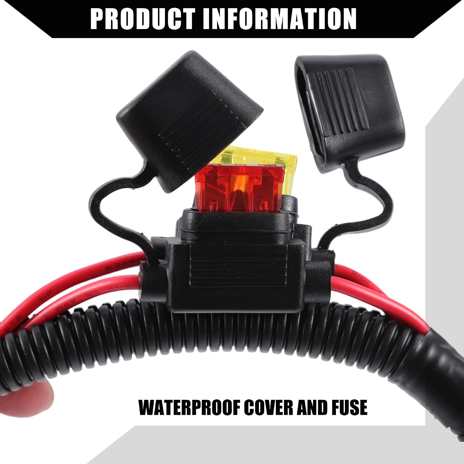 Inner/Power Busbar Plug Wire Harness Kit/with on Off Rocker Switch for Polaris for Ranger XP Crew 2018-2023 (Pod-Lights) 1 Set/Black