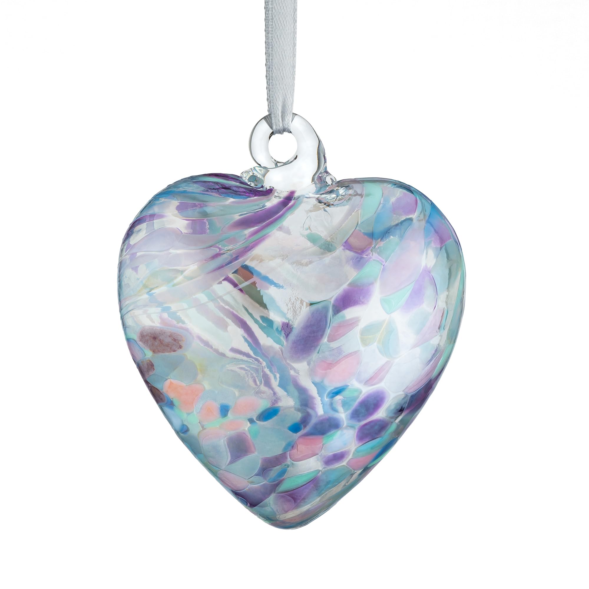 Sienna Glass Purple 12Cm Friendship Heart Pearl In