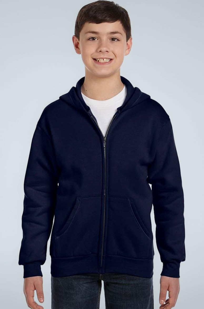 Hanes Big Boys' Eco Smart Fleece Zip Hood