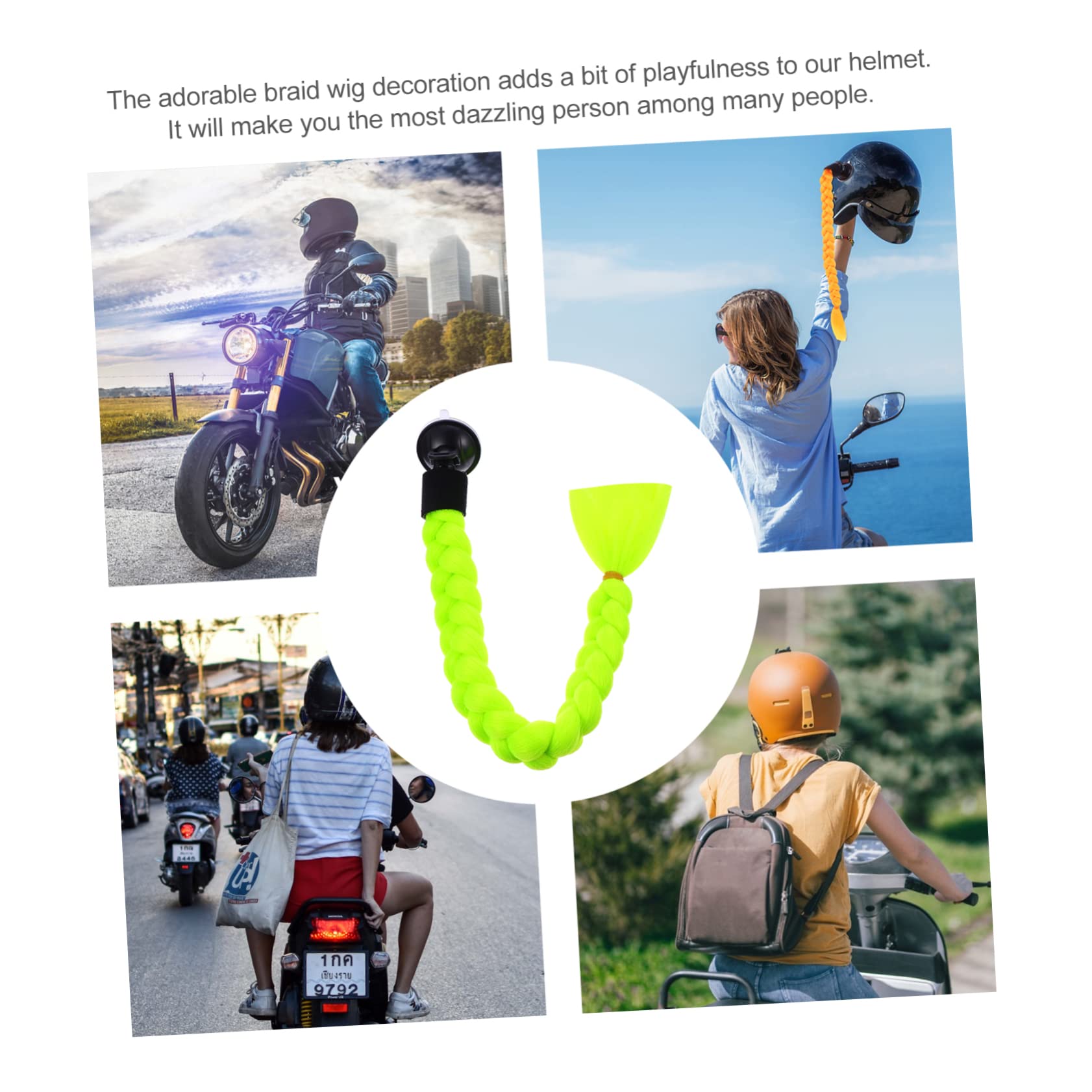 SHERCHPRY 3 Szt warkocz kasku peruka na motocyklowy brudna peruka warkocz akcesoria narciarskie ornament ozdoba warkocza hełmu dekoracja hełmu Różnorodność dekoracje uderzyć piłkę abs