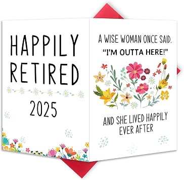 Beixian Funny Retirement Card Gift for Women Men, Happy Retirement Gifts for Him Her, Best Farewell Gifts for Retired Friends Boss Teachers Nurses Dad Mom