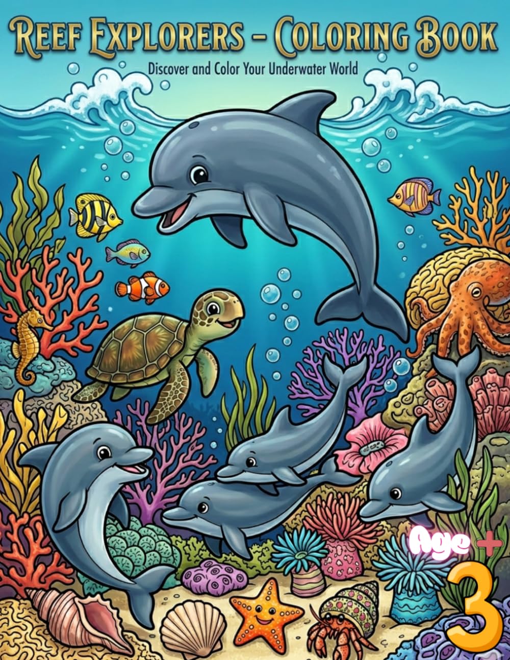 Reef Explorers- Coloring Book: Discover and Color your Underwater World (Marine Creatures Coloring Book)
