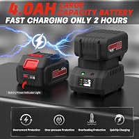 HOFTME Akkus Ütvecsavarozó 1/2" 700Nm Brushless 20V Lítium Akkumulátor Piros 6