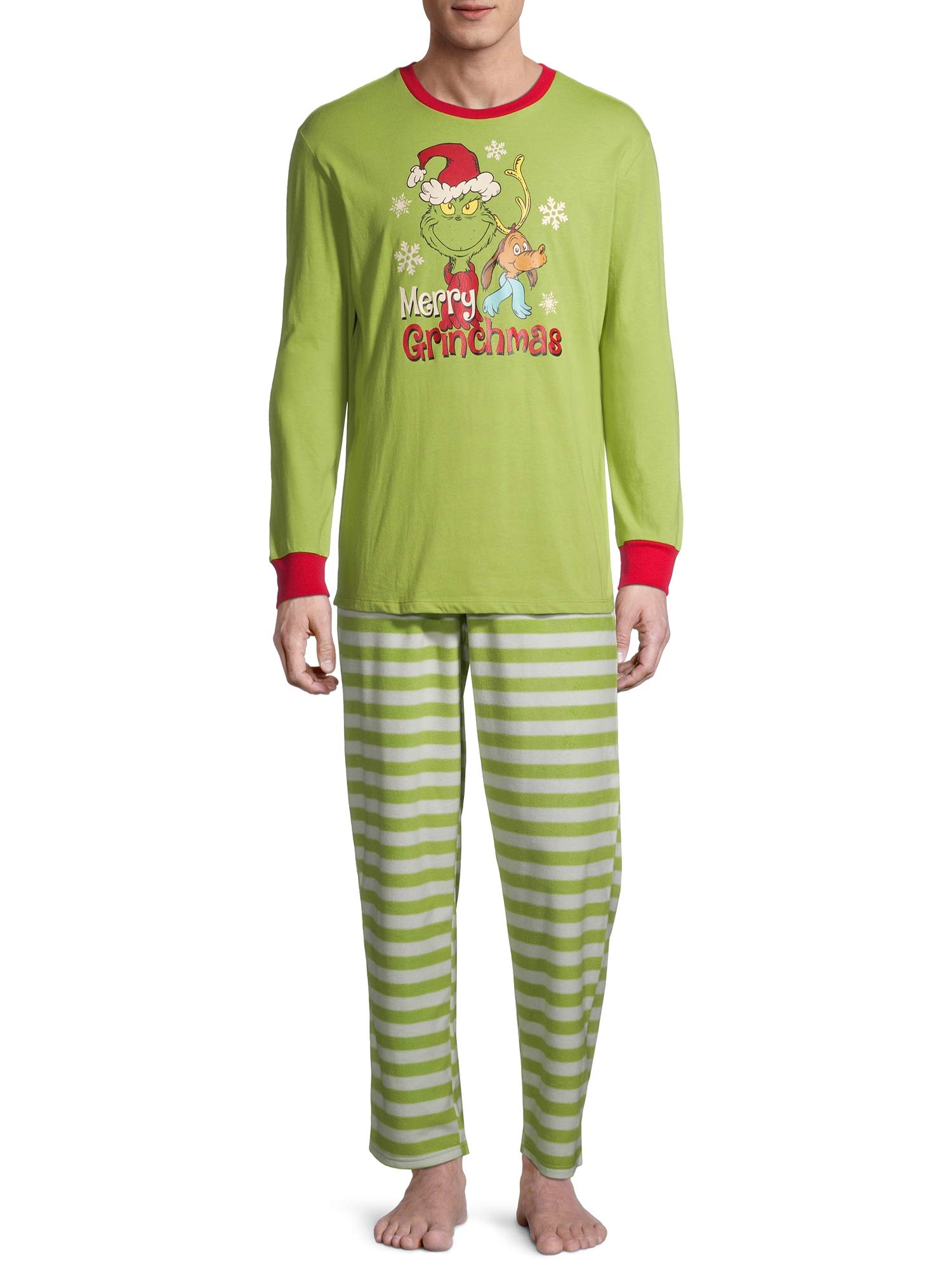 the grinch who Stole Christmas Men Women Merry Grinchmas Unisex Fleece Pajama Set-picture-52