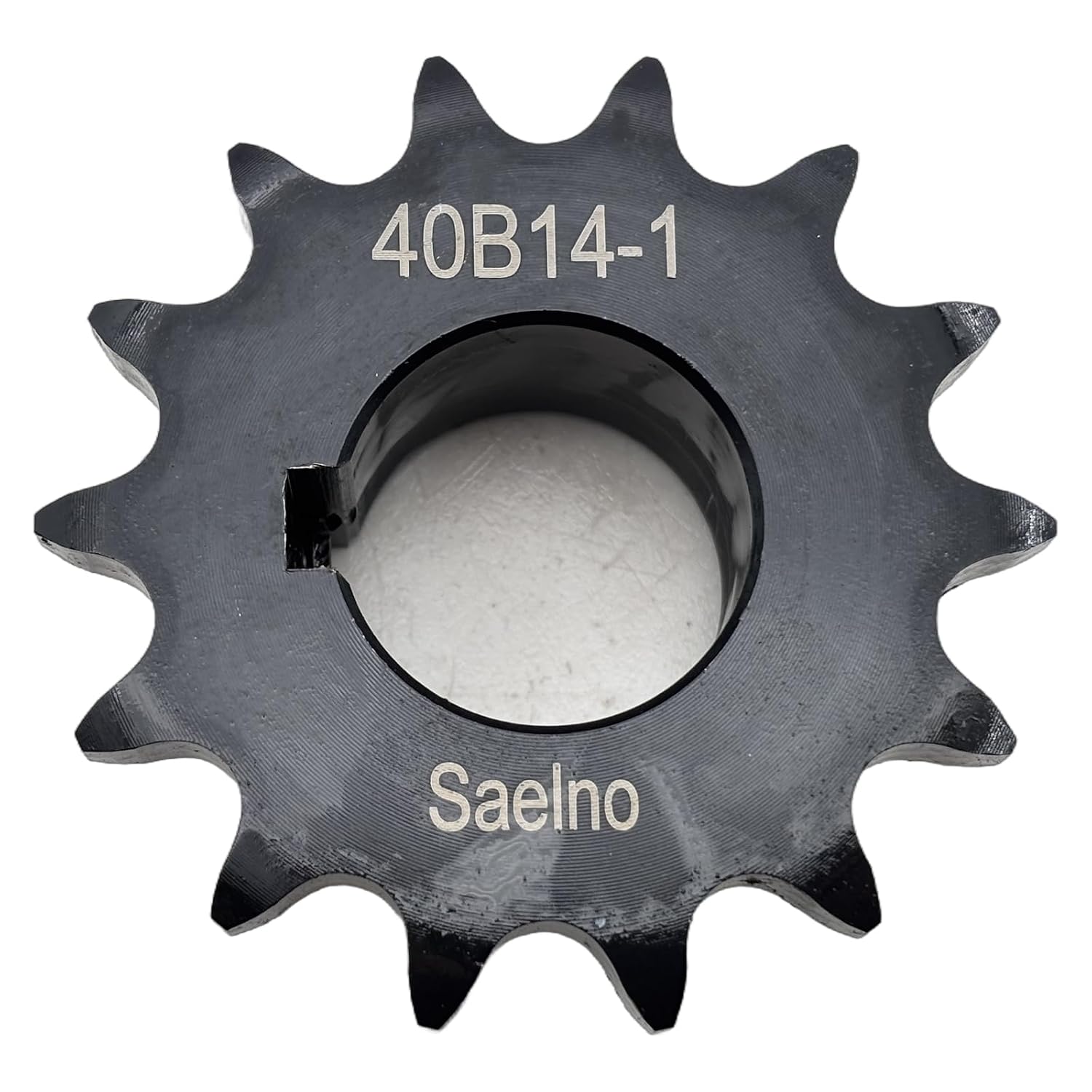 #40 Roller Chain Sprocket Type B 1 inch Bore 14 Tooth, Hardened Antirust 1045 Steel Drive Sprockets 40B14-1