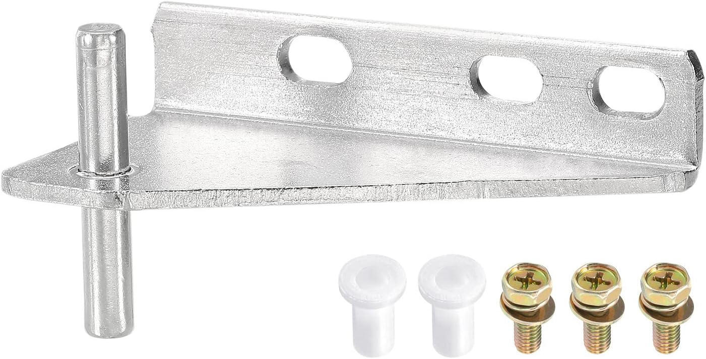 MECCANIXITY Stainless Steel Hinge Freezer Door Hinges Center Column Hinge Right Shaft Dia 0.28-inch for Refrigerator with Screws