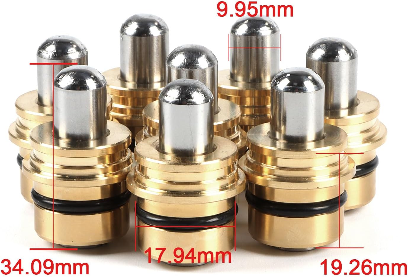 8Pcs ZACHAGER 289-8451 2898451 CA2898451 Joystick Pilot Control Plungers for Caterpillar CAT 226B 232B 236B 242B 247B 257B 262B 267B 268B 277B 287B 226 232 236 242 247 Joystick Plungers Replacement