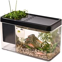 Small Aquarium Plastic Aquarium NI Fish Tank for Desktop Betta Aquarium Fish Tank Organiser for Shrimp Fish Aquatic Plants