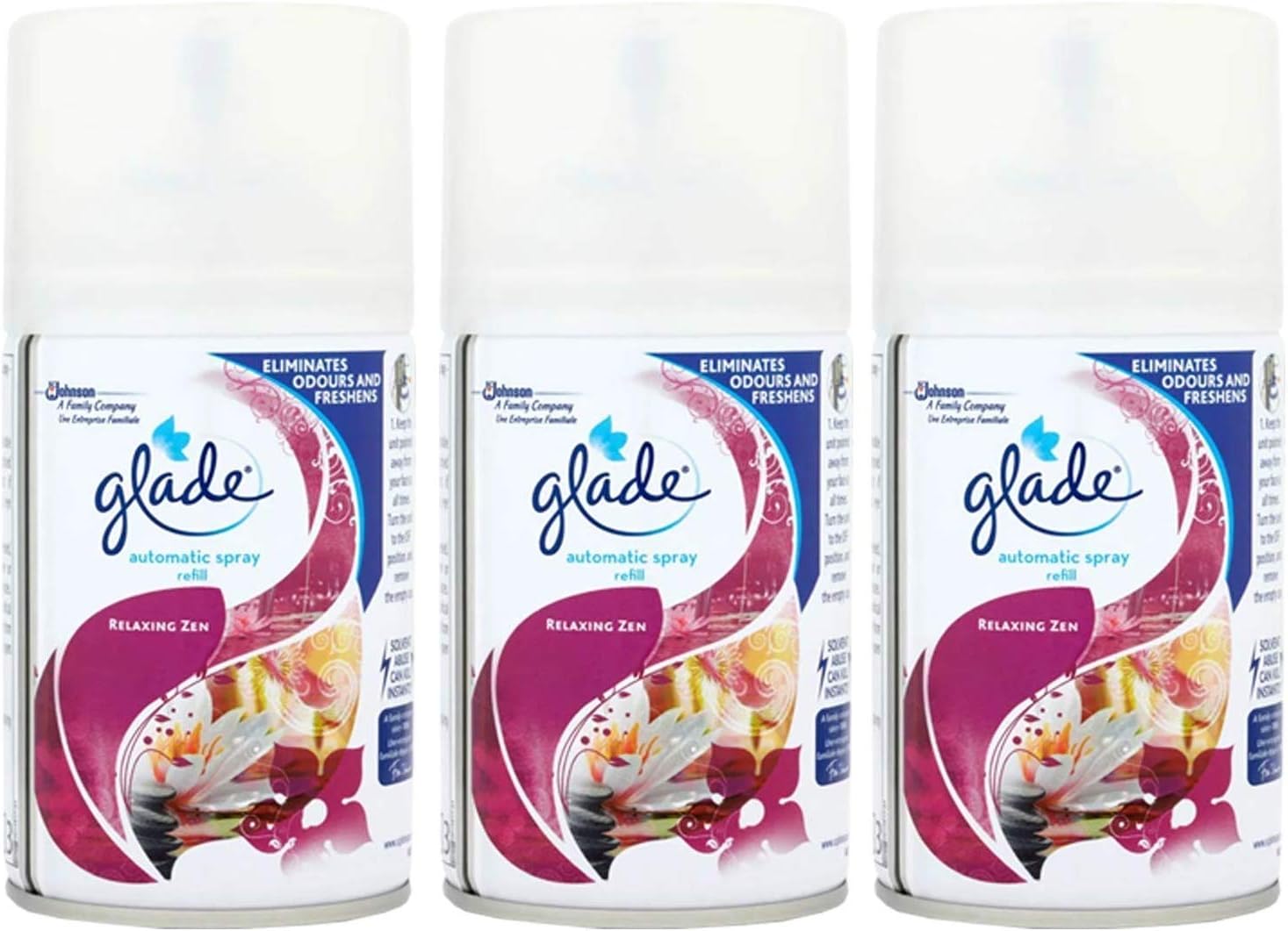 3 x Glade Automatic Spray Relaxing Zen, Air Freshener Refills 269ml Amazon.co.uk Grocery
