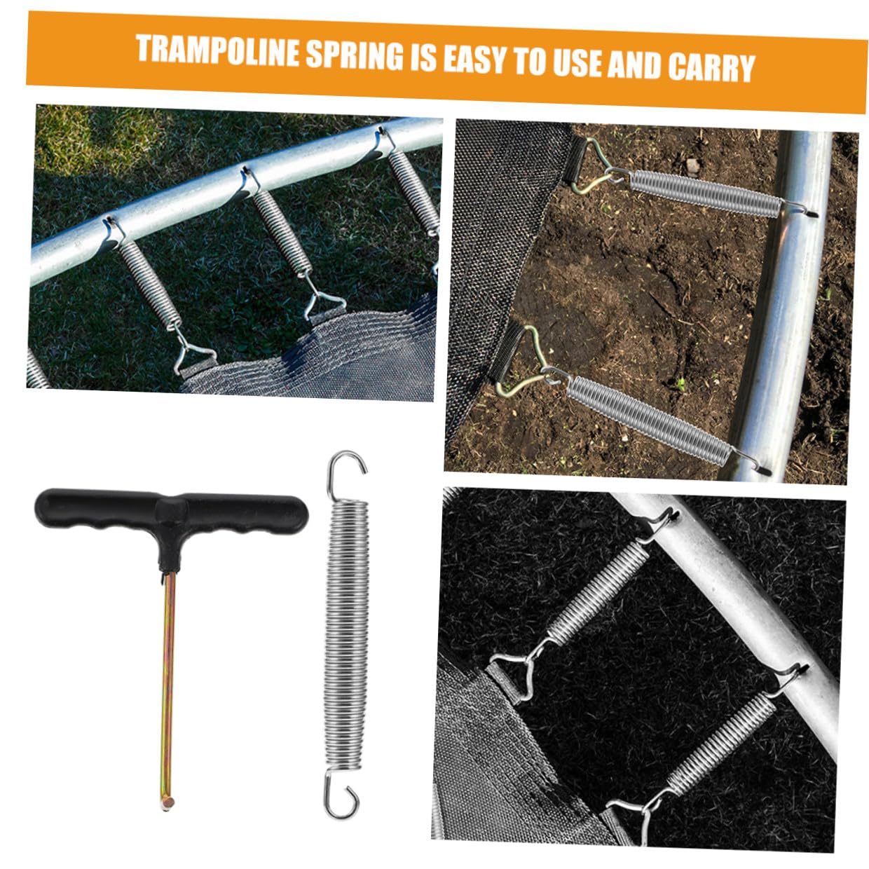 UPKOCH Verzinkte Zugfeder aus Stahl für Trampoline Ersatz Federn mit Federhaken Robuste Metallfedern Verschleißfeste Trampolinfedern für Outdoor Trampolinfedern