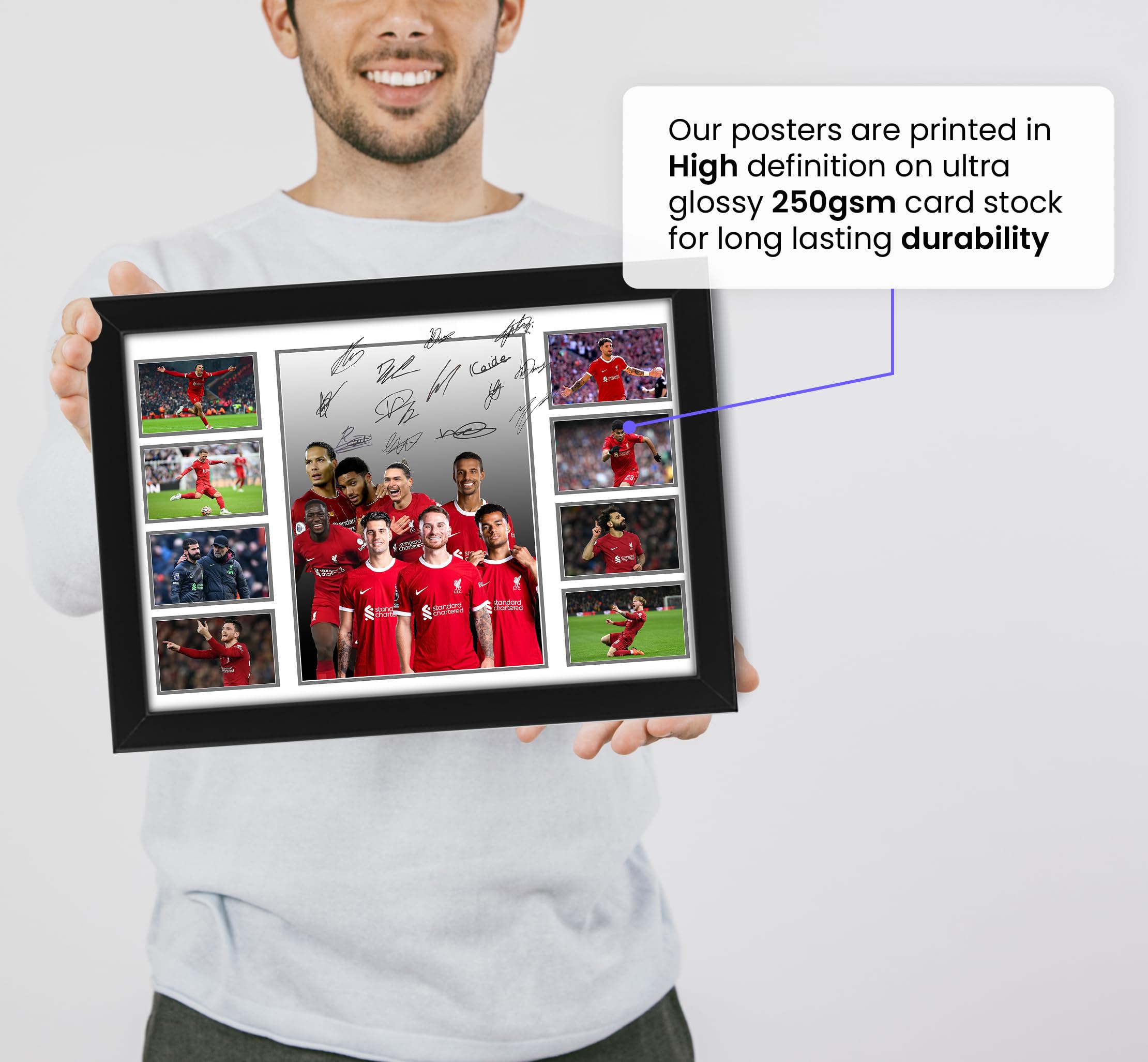 Liverpool Football Club Signed Poster Print, Limited Edition Autograph Fan Gift - Image 4