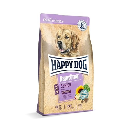 Happy Dog NaturCroq Senior 60533 - Alimento Completo con Hierbas Locales para Perros Mayores de 10 años - 4 kg