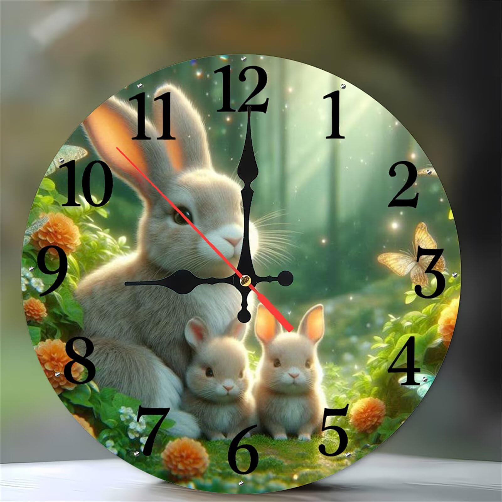 Horloge murale cuisine silencieuse pour lire l'heure facilement sans bruit