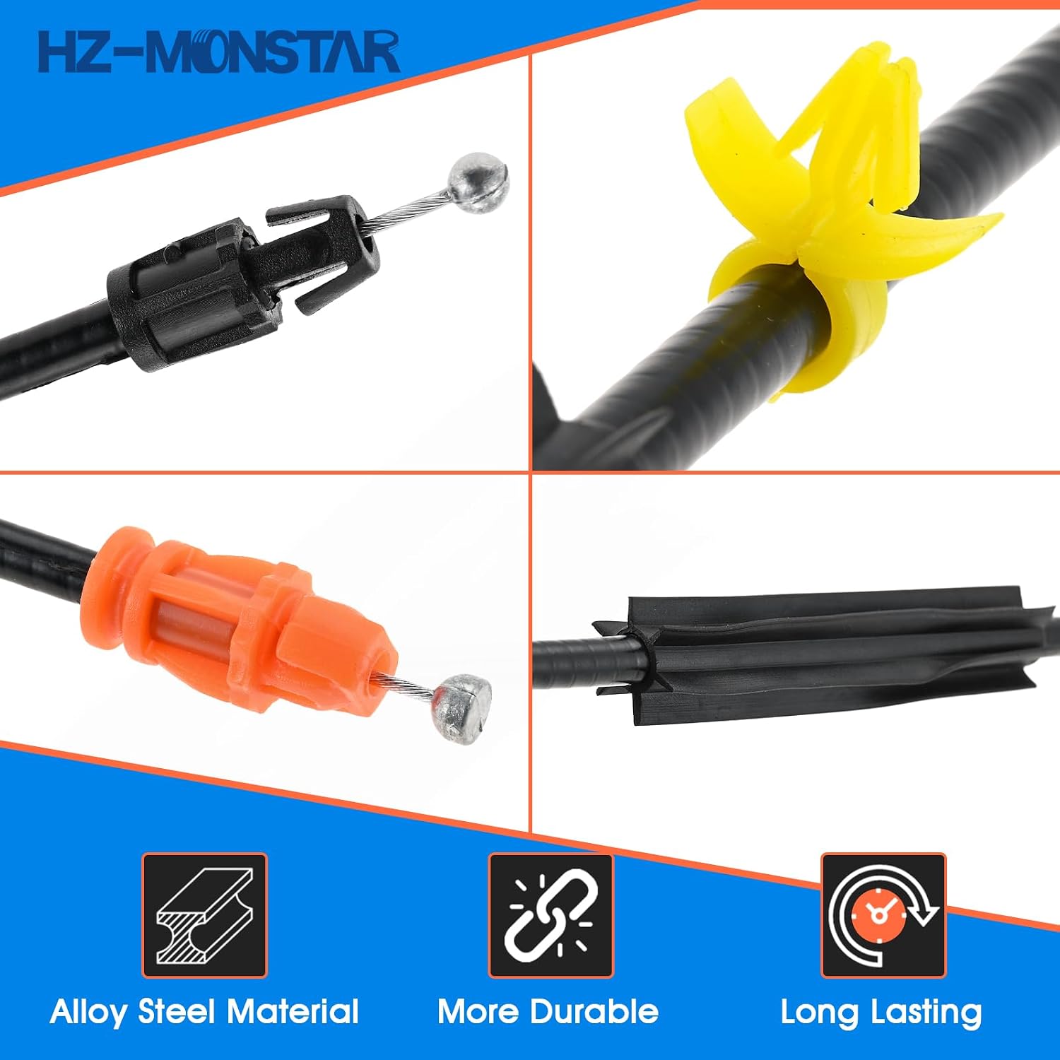 25.8" Door Latch Cable Compatible with 2007-2014 Chevy Tahoe Sierra Yukon Silverado Escalade, Driver/ Passenger Side Front Doors for Power Door Locks Replace 924-481, 22862028, 22862029, 22862030