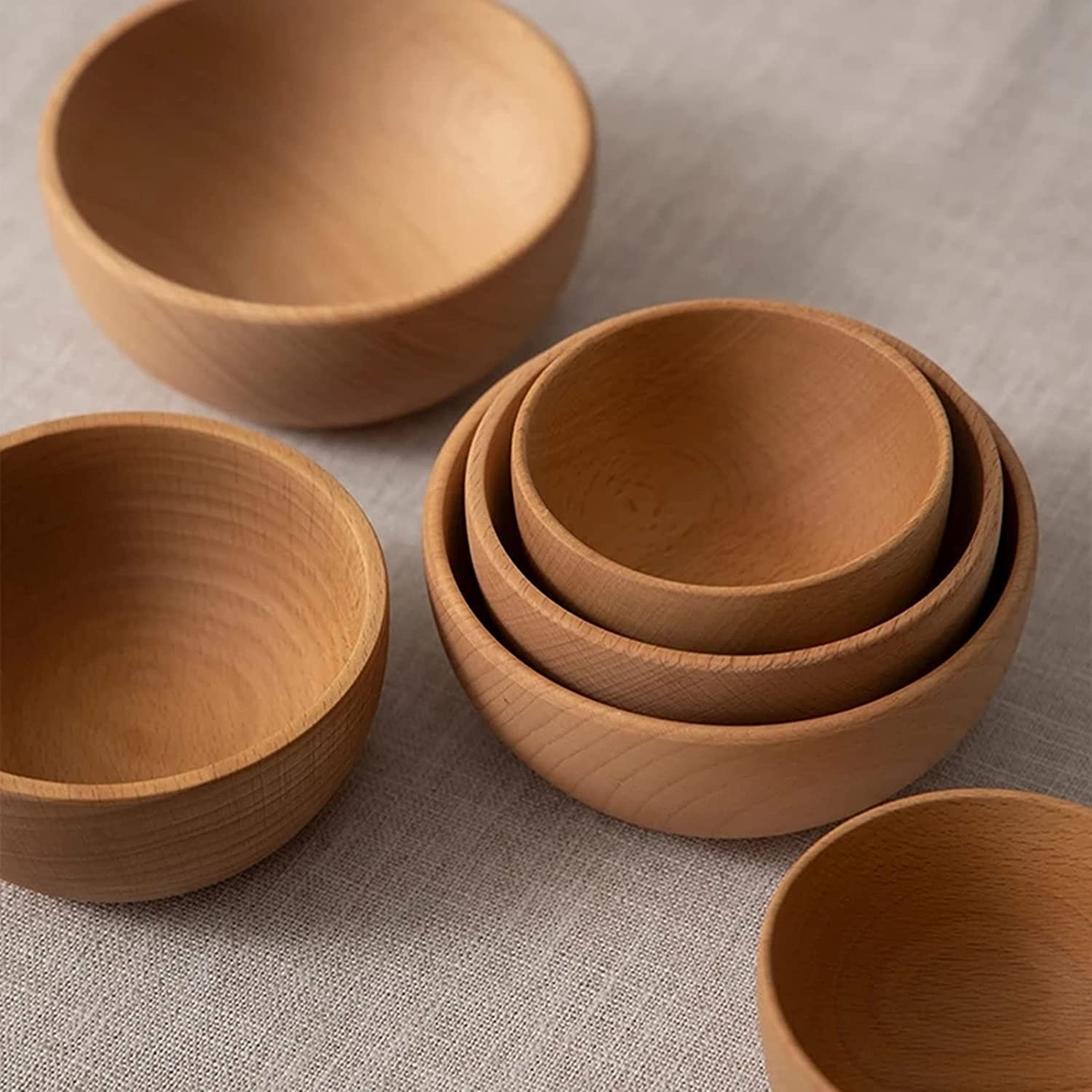 Ensaladera de madera para frutas, Platos for servir artículos for el hogar, utensilios de cocina madera for, sopa fideos, Ramen, utensilio(6x14cm)