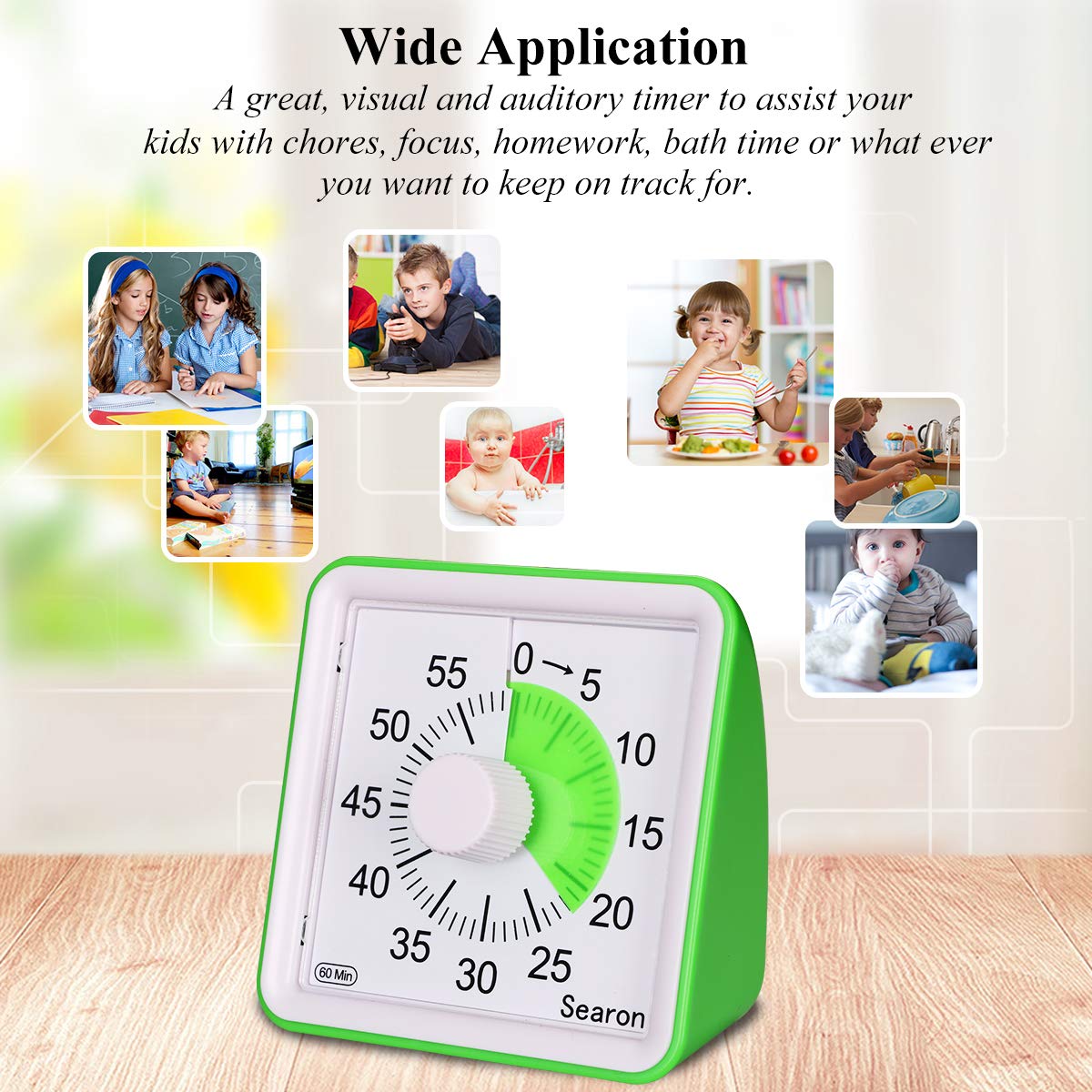 Minuteur Visuel Avec Pause - Pour Enfants, TDAH, Cuisine, Devoirs, Gestion Du Temps Ludique - 7